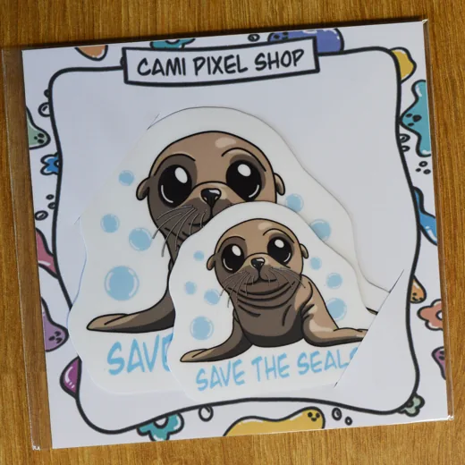 Save the seals stickers stickers