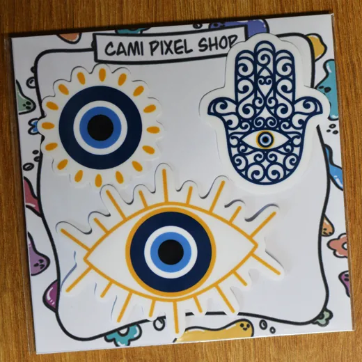 Evil eye pack 2 (blue) stickers