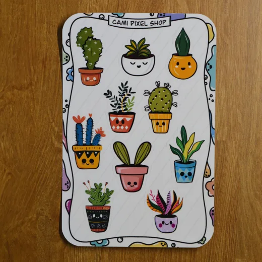 Plant sticker sheet 4 stickers