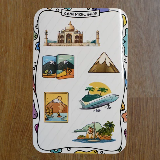 Travel sticker sheet 2 stickers