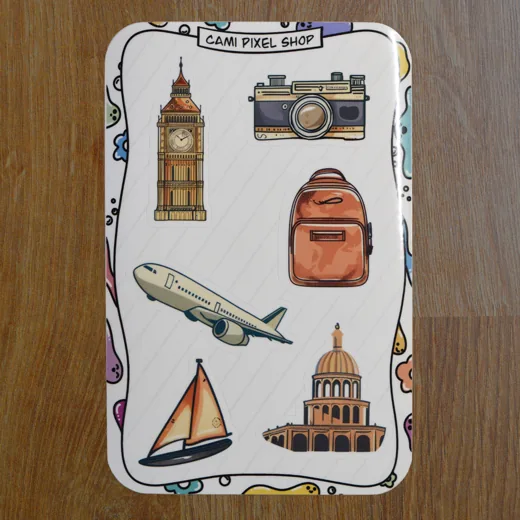 Travel sticker sheet 3 stickers